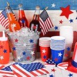 JarThenaAMCS 300Pcs Glitter Patriotic Star Sticker 4th of July Stars Stickers Red, Blue & Silver Star-Shaped Self-Adhesive Stickers for Invitations Party Favors and Crafts, 10 Sheet