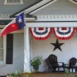2x4 Ft Bunting Flag 4th of July Decor Outdoor Banner American Patriotic Pleated Half Fan Flags Embroidered Stars USA Banner Flags for Outside Porch Garden Window Memorial Day