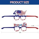 16 Pack 4th of July Decorations,Independence Day American Flag Glasses Red Blue White Patriotic USA Sunglasses Fourth of July Accessories for Photo Booth Memorial Day Props Party Favors Supplies Kids