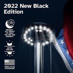 Deluxe Black 2nd Generation Flag Pole Light Solar Powered, 1300 Lumen Weatherproof Solar LED Light for Most Flagpoles, 100% Flag Coverage from Dusk to Dawn for 12+ Hours, Black