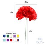 Royal Imports Artificial Carnations, Memorial Day, for Funeral Arrangements, Wedding Bouquets, Cemetery Wreaths, DIY Crafts - 100 Single 5" Stems - Red-Blue-White