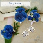 Royal Imports Artificial Carnations, Memorial Day, for Funeral Arrangements, Wedding Bouquets, Cemetery Wreaths, DIY Crafts - 100 Single 5" Stems - Red-Blue-White