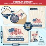 Decorably 24 Pack 6x4in Patriotic Note Cards with Envelopes & Stickers, 6 Designs Thank You for Your Service Cards with Printed Message Inside