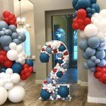HILAVO Red Blue White Balloons, 60 PCS 12 inch Navy Blue Light Blue and Red Latex Balloon for Labor Nautical Baseball Party Decorations Birthday Britain Sporting 4th of July Independence Day