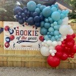 HILAVO Red Blue White Balloons, 60 PCS 12 inch Navy Blue Light Blue and Red Latex Balloon for Labor Nautical Baseball Party Decorations Birthday Britain Sporting 4th of July Independence Day
