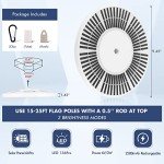 PPQ Solar Flagpole LED Light,New 136 LED 10000h Lifespan Flag Pole Light for 15-25 Ft Poles,Solar Powered Waterproof Lighting on Outdoor Pole Top,10 Hour Dusk to Dawn Auto On/Off