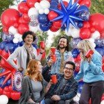 Red White and Blue Balloons Arch Garland Kit, 4th of July Balloons Red Royal Blue White Balloon Arch with Red Blue Star Foil Balloons for Birthday Wedding Nautical Patriotic Baseball Theme Party Decor