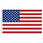 JOWHOL American Flag 3x5 FT - USA Flags for 4th of July Decorations Garden/Room Vivid Colors UV & Fade Resistant Polyester with Brass Grommets us flag Indoor/Outdoor (Flag Pole Not Included)