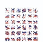 JUNEBRUSHS 4th of July Temporary Tattoos, 180 Pcs America Patriotic Tattoos Red White Blue Accessories Party Favors Party Decorations USA Independence Day Tattoos for Kids Boys Girls Face Make up