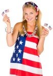 4th of July Earrings Necklace Bracelet American Flag Star USA Heart Icream Butterfly Charm Necklace Bracelet Fourth of July America Patriotic Jewelry Set for Women (4thof July jewelry A set)