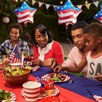 Skylety 20 Pcs 4th of July Balloons 18 Inch Blue Red White Foil Balloons Patriotic American Flag Star Balloons Independence Day Party Balloons USA Balloons for Party Decorations