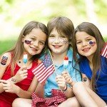 ABTOLS 10 Sheets Patriotic Tattoos, 4th of July American Flag Red White Blue Design Fake Tattoos USA Body Art Patriotic Stickers for Labor Day Memorial Day Party Supplies