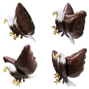 Patriotic Independence Day 3D Giant Eagle Bird Foil Balloons, Inflatable 4 th July Realistic American Bald Eagles Blowup Balloon For Birthday Animal Themed Party Decoration Supplies