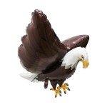 Patriotic Independence Day 3D Giant Eagle Bird Foil Balloons, Inflatable 4 th July Realistic American Bald Eagles Blowup Balloon For Birthday Animal Themed Party Decoration Supplies