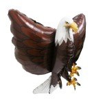 Patriotic Independence Day 3D Giant Eagle Bird Foil Balloons, Inflatable 4 th July Realistic American Bald Eagles Blowup Balloon For Birthday Animal Themed Party Decoration Supplies