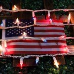 LAMPHOME Patriotic String Lights - Red White Blue Mini Lights with White Wire - 19.6Ft 100 Count UL Certified String Lights for Independence Day Patriotic Holidays Decoration (Red, White & Blue)