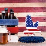 10 Pcs 4th of July Decorations Centerpieces 3D Patriotic Honeycomb Centerpieces Independence Day Table Centerpieces Fourth of July Party Supplies for Indoor Outdoor Table Decoration