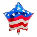 Vocoliday 6Pcs 4th of July Balloons American Flag Balloons Foil Balloons Star Balloons Independence Day Balloon for Patriotic Party Supplies, 18 Inch