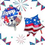 Vocoliday 6Pcs 4th of July Balloons American Flag Balloons Foil Balloons Star Balloons Independence Day Balloon for Patriotic Party Supplies, 18 Inch