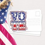 m&h invites 100 Vote Postcards - Patriotic Blank Postcards for Voting Campaign