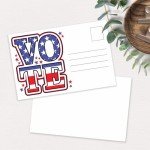 m&h invites 100 Vote Postcards - Patriotic Blank Postcards for Voting Campaign
