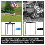 Msnaile 12 FT Carbon Fiber Flag Pole for Outside House in Ground, Flagpoles for Yard, Tangle Free Flag Pole Kit, Wind-Resistant, Bend-Resistant, Rust-Free (Without Flag, Black)