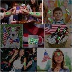 Zienlay 83PCS 4th of July Temporary Tattoos Glow in Dark, Luminous Patriotic Fourth Of July Tattoo, Party in the USA Decor American Flag Red White and Blue Independence Day Labor Day Tattoos Sticker