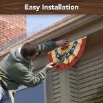 Burlap Patriotic Bunting USA 48" x 24" Pleated Banner with Grommets