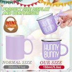 Suttmin 6 Pcs 4th of July Mini Coffee Mugs Patriotic Independence Day Tiered Tray Decor Farmhouse Mini Coffee Cups with Ribbons Centerpieces for Housewarming Gifts (Retro Star)(Spring)