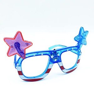 BinaryABC 4th of July Led Light Up Glasses American Flag Patriotic Sunglasses,Fourth of July Party Favors Gifts Party Props