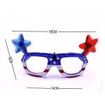 BinaryABC 4th of July Led Light Up Glasses American Flag Patriotic Sunglasses,Fourth of July Party Favors Gifts Party Props