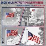 iElyiEsy Flag Poles for Outside House, Heavy Duty Aluminum high hardness Sectional Flag Pole Kit with 3x5 American Flag & Gold Ball Topper for Yard House Ground Residential Commercial (20 FT)