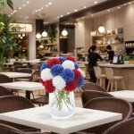 Kimura's Cabin 21Pcs Fake Ball Flowers 4th of July Artificial Chrysanthemum Flowers Fake Mums Flowers Memorial Day Home Decor Table Centerpieces DIY Patriotic Decor Flowers(Red White Blue)