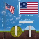 Yescom Upgraded 30FT Sectional Aluminum Flagpole 24-30mph 3'x5' US American Flag Ball Fly 2 Flags for Residential Yard Commercial Outdoor
