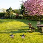 American Flag Garden Statue, Patriotic Metal American Flag Star Garden Stakes, Metal Outdoor Yard Decor, Americana Star Yard Lawn Stake for 4th of July Memorial Day Outdoor Patriotic Decoration