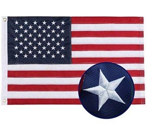 duduta 2x3 Ft American Flag Nylon USA Flag Outdoor Indoor Small US Flag Embroidered Stars Sewn Stripes Brass Grommets
