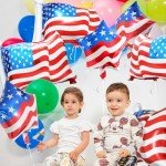 Deermon 4th of July Star Shaped American Flag Celebration Party Balloons, 18 Inches Patriotic Party Foil Balloon For Independence Day, Veterans Day, Memorial Day, US Election Holiday Event Decorations