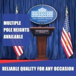 Super Tough Indoor Flag Pole kit 7ft - Metal Spear - Gold Texture Base - Aluminum Flagpole with Brass Finish - Heavy Duty Inside House Flagstaff - Interior Shaft and Stand - No Ensign Included