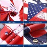 Blulu Memorial Day Backdrop Banner Patriotic Background 4th of July Independence Day Decorations American Flag Patriotic Sign Backdrop Prop Stars Stripes Background Party Supplies 6.1 x 3.6 ft
