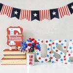 6ft Patriotic Burlap Banner DecorSea July 4 th Decor Burlap Banner USA Bunting American Flag Banners Garlands for Independence Day Decorations (New Square)