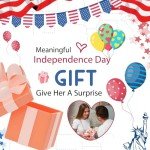 July 4th Independence Day Earrings American Flag Five-pointed Star Earrings Dangle Earrings for Women Independence Day Gifts