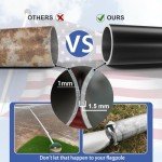 FFILY Heavy Duty Flag Pole, 16 FT Extra Thick Aluminum Flagpole Kit for Outside House In Ground