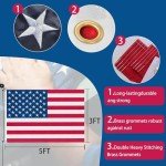 FFILY Heavy Duty Flag Pole, 16 FT Extra Thick Aluminum Flagpole Kit for Outside House In Ground