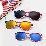 knliwkm American Flag Sunglasses for Men USA American Flag Glasses Fourth of July Accessories