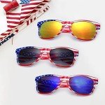 knliwkm American Flag Sunglasses for Men USA American Flag Glasses Fourth of July Accessories