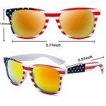 knliwkm American Flag Sunglasses for Men USA American Flag Glasses Fourth of July Accessories