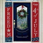 ORIENTAL CHERRY 4th of July Decor - Patriotic Decorations - Red, White, and Blue Banner - 14" x 72" - Weather Resistant - 2 Pack