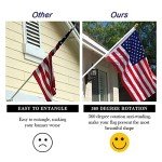 Flag Pole by USA Flag Co. Free-Spin Anti-Wrap Residential or Commercial 6 ft. 1-Inch Diameter Outdoor Flagpole (Vivid White)