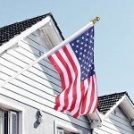 Flag Pole by USA Flag Co. Free-Spin Anti-Wrap Residential or Commercial 6 ft. 1-Inch Diameter Outdoor Flagpole (Vivid White)