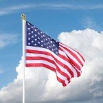 Flag Pole by USA Flag Co. Free-Spin Anti-Wrap Residential or Commercial 6 ft. 1-Inch Diameter Outdoor Flagpole (Vivid White)